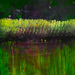Marsh- Nocturne, 2017 (olie på panel)