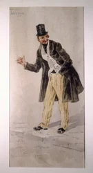 Karakter af Tecoppa skabt af den milanesiske skuespiller Edoardo Ferravilla i 1874, akvarel af Tranquillo Cremona