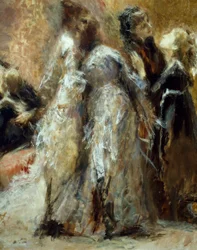 Visiting College, af Tranquillo Cremona (1837-1878), olie på lærred