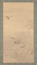 Hawk Grasping a Small Bird, 1800-tallet.