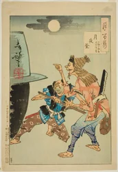 A Cauldron on a Moonlit Night (Tsukiyo no kama), fra serien "One Hundred Aspects of the Moon (Tsuki hyakushi)"