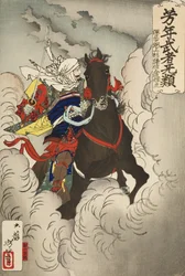 Uesugi Kenshin Nyūdō Terutora rider i kamp
