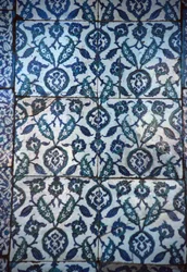 Panel af osmanniske fliser (keramik)