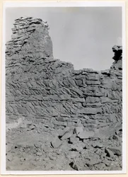 Ruiner af den sydlige kirke, detalje af murværk, Sabagura, Egypten, foto af Ugo Monneret de Villard
