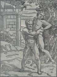 Hercules og Antaeus, ca. 1517-18.