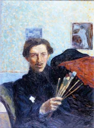 Selvportræt af Umberto Boccioni i 1908. Brera Art Gallery Milano.