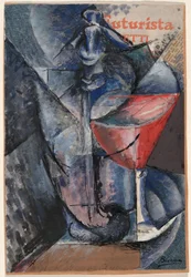 Stilleben: glas og sifon