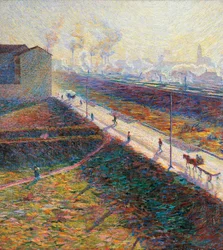 The Morning af Umberto Boccioni (1882-1916), olie på lærred, 60x55 cm