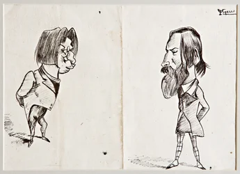 Karikaturer (tusch på papir)
