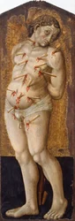 Sankt Sebastian (tempera på træ)