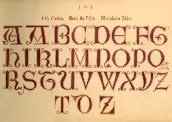 13. århundrede. Henrik den tredje. Westminster Abbey, 1862