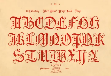 16. århundrede. Albert Durers bønnebog. Stor, 1862