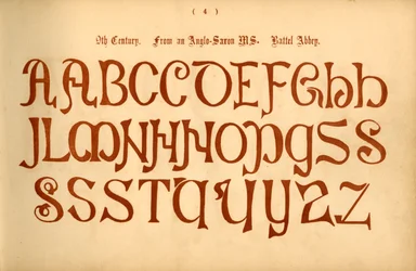 9. århundrede. Fra en angelsaksisk MS. Battel Abbey, 1862