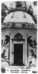 Et Badaga-tempel, Nilgiri Hills, Indien, c1925