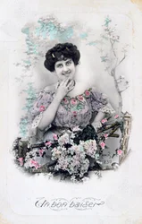 Et godt kys, fransk postkort, ca. 1900