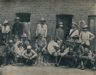 En gruppe afrikanere og zuluer, ca. 1900.