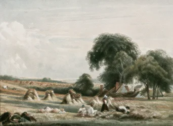 En høstscene, c1900.
