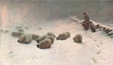 En glædesløs vinterdag, c1883, c1902.