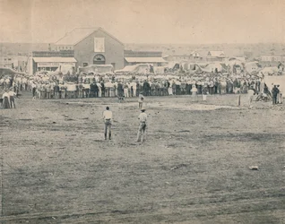 Et massemøde i Bulawayo, c1900.