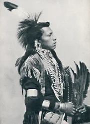 En nordamerikansk indianerchefprofil, 1912