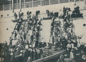 En ny metode til kuldannelse ved havnen i Yokohama, 1936