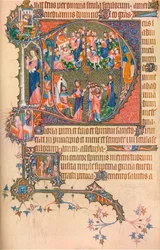 En side fra Egerton Bohun Psalter-Hours, 1370, 1937