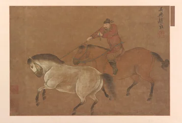 En rytter, der lasser en hest, Ming-dynastiet, 1369-1644.