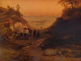 A Rocky Gorge, with Figures and Horses, 1848, 1938