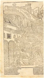 En advarsel mod at spille terninger, ca. 1500.
