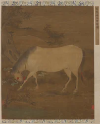 En hvid hest, Ming-dynastiet, 14.-15. århundrede.