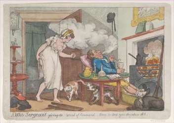 En hvid sergent afgiver kommandoordet - Kom i seng, din berusede sot, 2. maj..., 25. maj 1807.