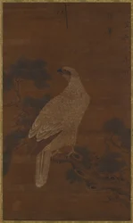 En hvid ørn på en fyrregren, Ming- eller Qing-dynastiet, 1600-tallet.
