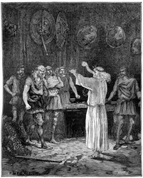 En bard, der reciterer familiens adelige traditioner, 1882-1884