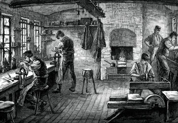 En knivbutik, c1880