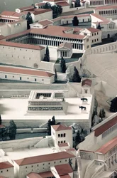 En model af den antikke græske by Pergamon