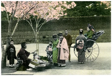 En gadehandler, Japan, 1904