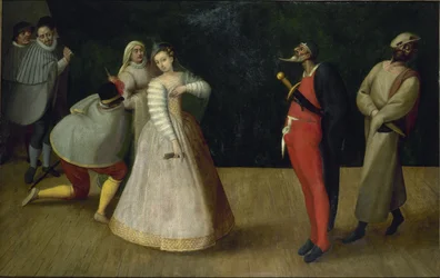 En gruppe italienske komikere I Gelosi, ca. 1580.