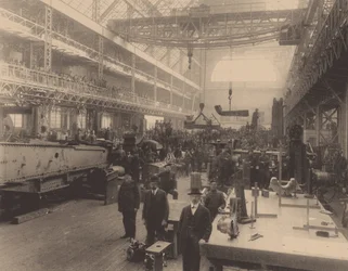 Et værksted fra Putilov-fabrikken, ca. 1914
