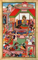 Belfzal Ibn Mubarak præsenterer Th Akbar Nama Taha Akbar