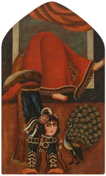 Akrobat og en påfugl, ca. 1825