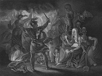 Akt IV Scene i fra Macbeth, c1800-tallet