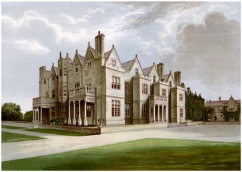 Acton Reynald Hall, Shropshire, hjemsted for Baronet Corbet, c1880