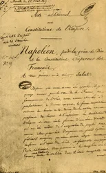 Supplerende akt til imperiets forfatninger, 22. april 1815, 1921.