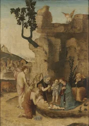 Tilbedelse af hyrderne, ca. 1500.