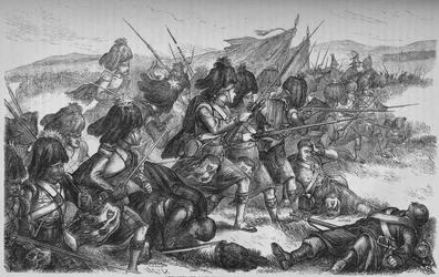 Highlanders fremrykning ved Alma, c1880