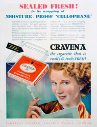 Annonce for Craven A cigaretter, 1931