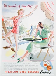 Annonce for McCallum-farvede farver, 1937
