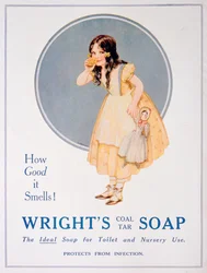 Annonce for Wrights kultjæresæbe, 1923