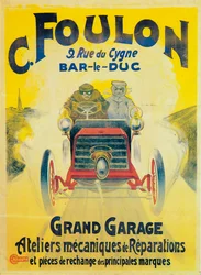 Annonce for C Foulons Garage, Bar-le-Duc, Frankrig, c1900