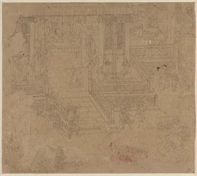 Album med daoistiske og buddhistiske temaer: Kings of Hells: Leaf 37, 1200-tallet.